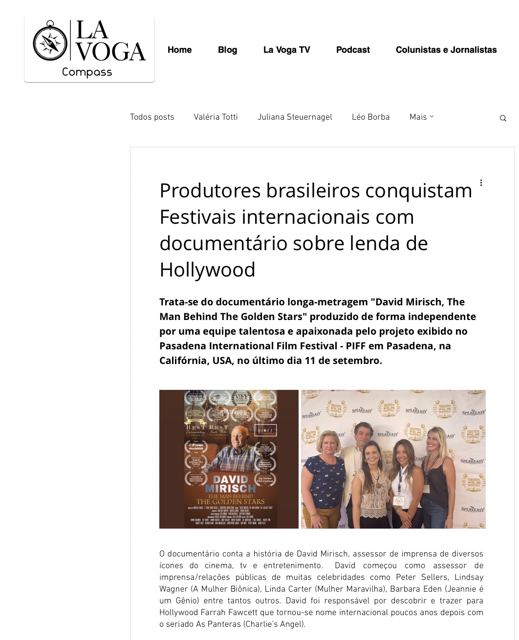 Brazilian Producers in International Film Festivals with Documentary about Hollywood Legend